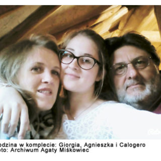 Rodzina w komplecie: Giorgia, Agnieszka i Calogero; foto: Archiwum Agaty Miśkowiec